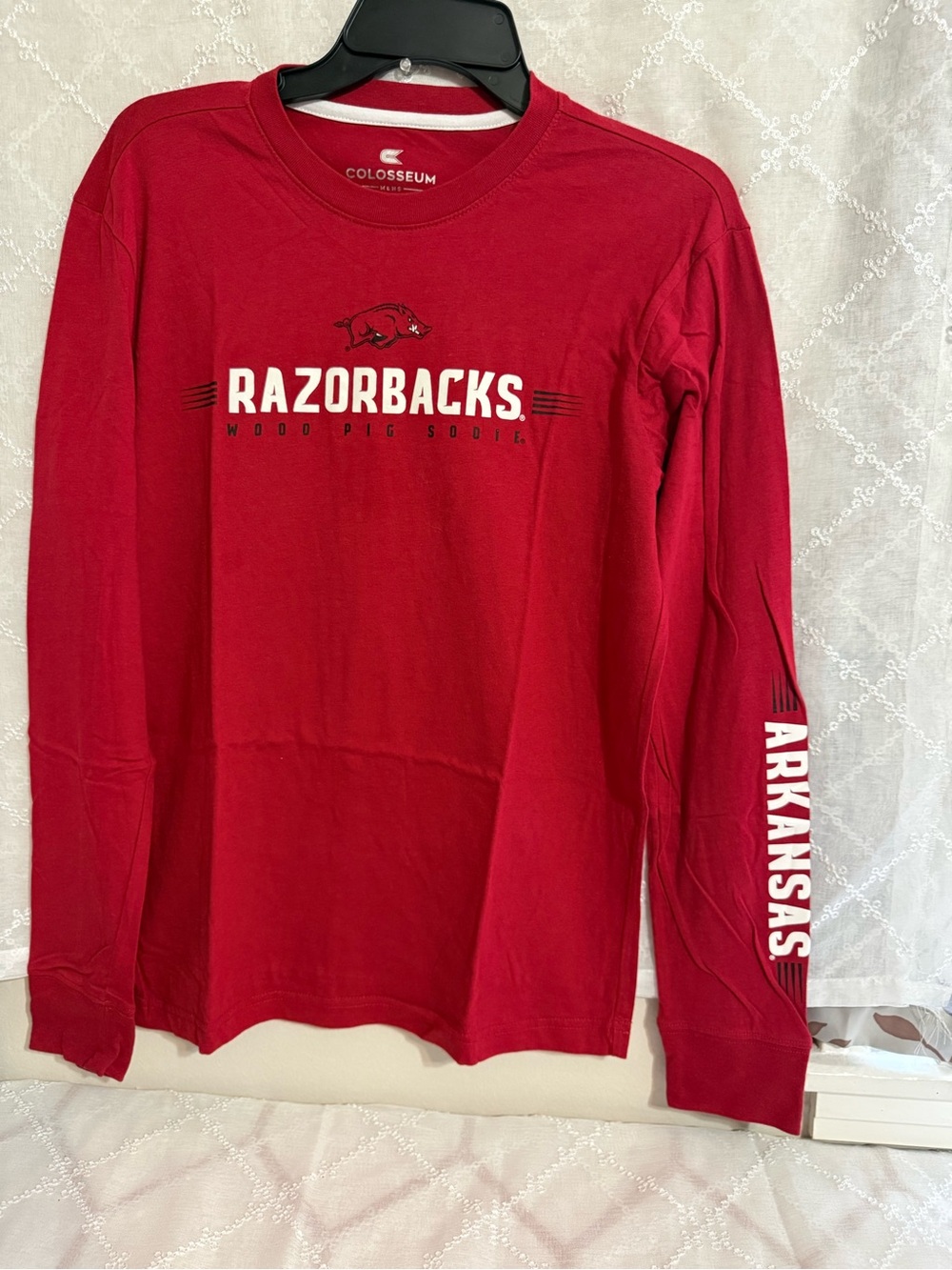 Colosseum Razorbacks Long Sleeve Tee - Red